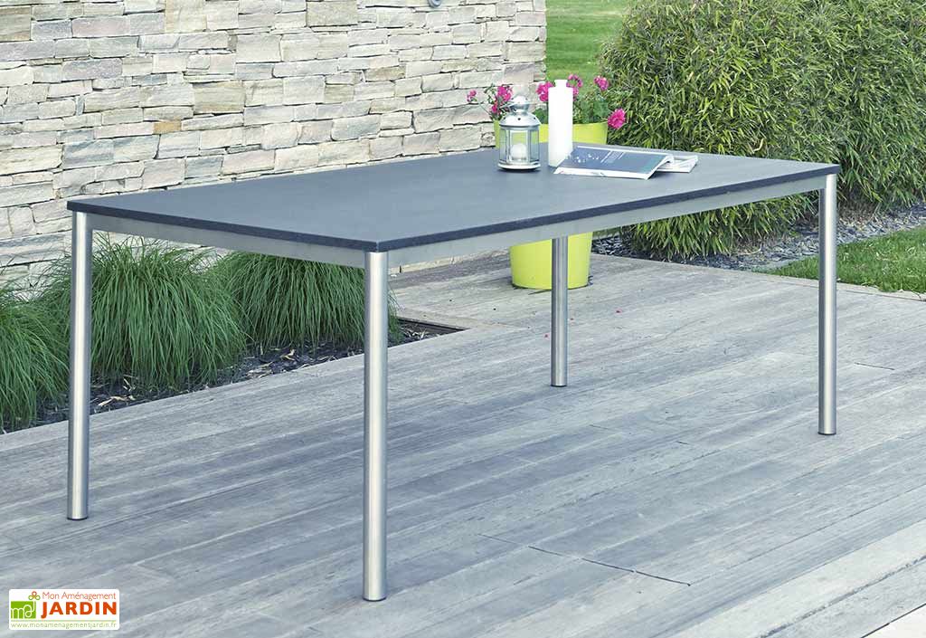 Table de Jardin Milano en Inox (200x100) Paris Garden
