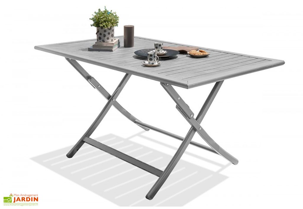 Table de Jardin Pliante Marius 140x80 - Alumob