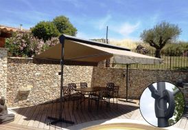Tonnelle Pergola Aluminium Brise Soleil 3x3 Capuccino