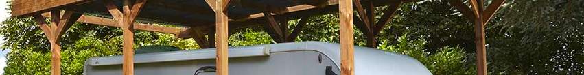 Carport camping-car en bois