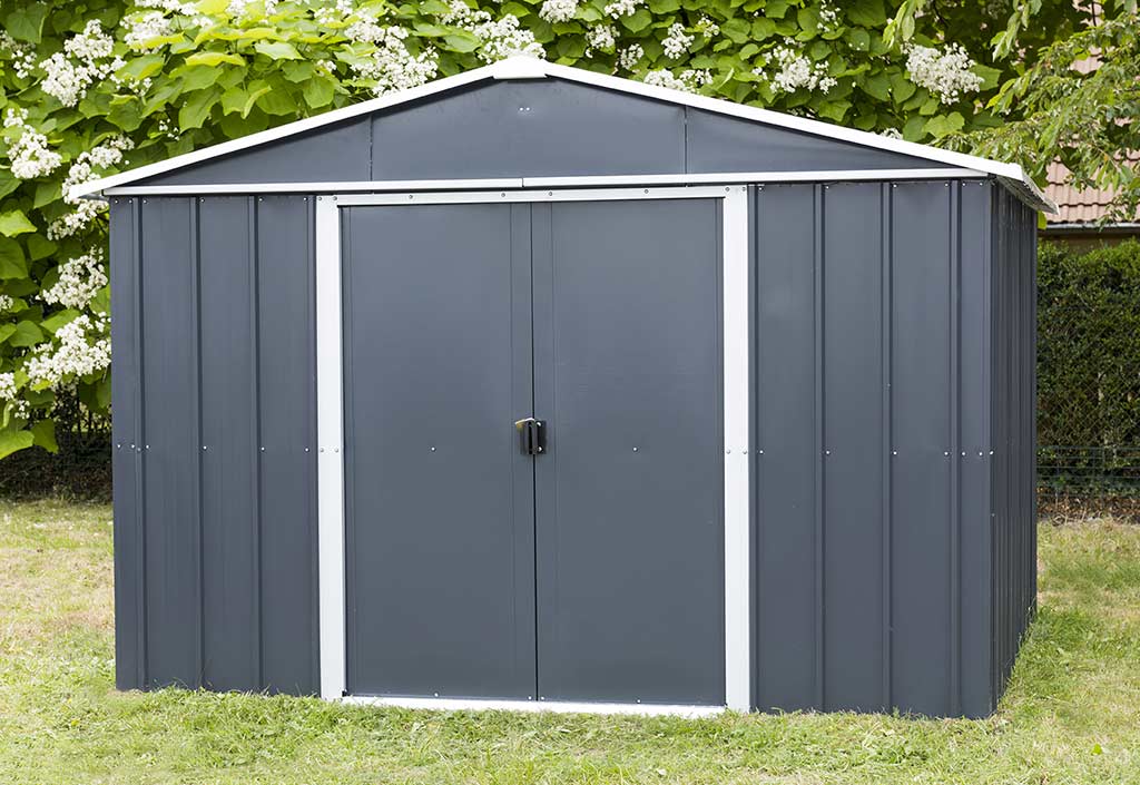 Abri de Jardin Acier Galvanisé Anthracite 137 x 202 cm 2,77 m²