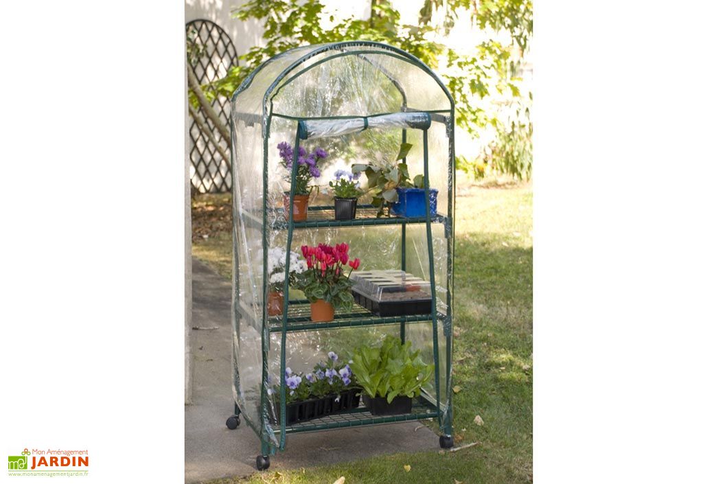 Serre de Balcon 3 Niveaux + Housse hivernage 70 g/m² ...