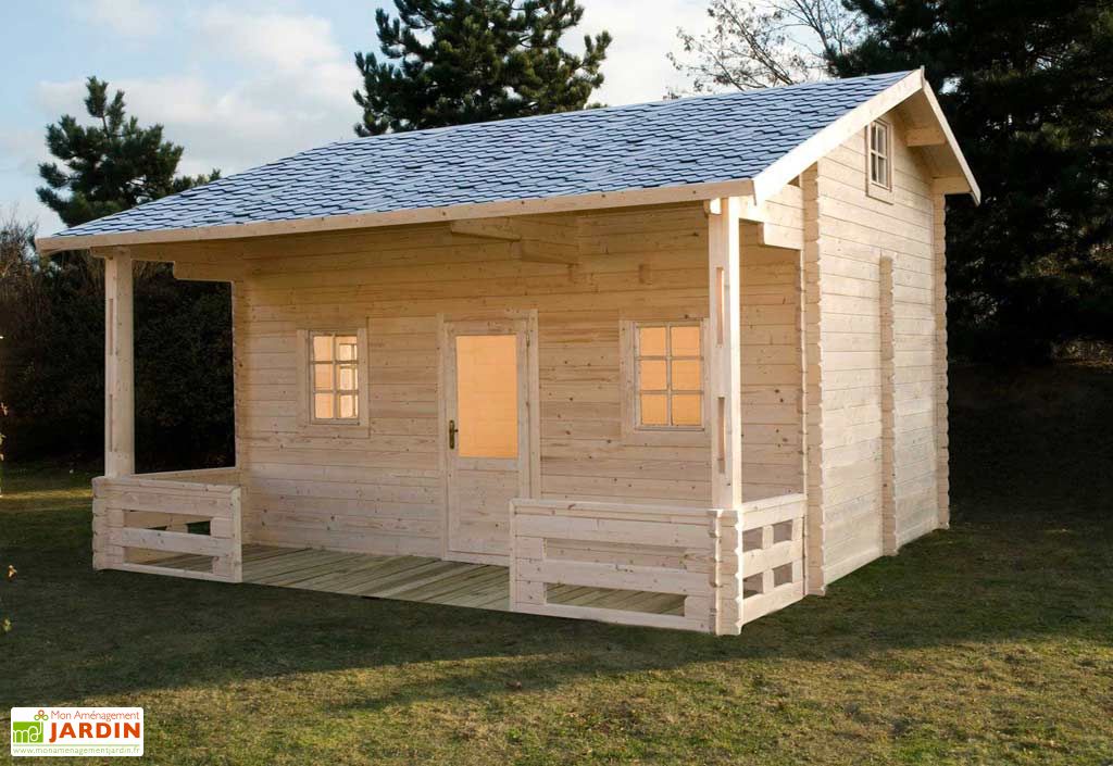 chalet bois 44mm