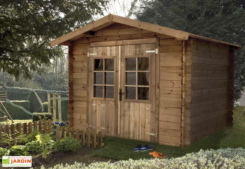 Abri de Jardin Bois Traité Autoclave Monda(248x248cm) Madeira