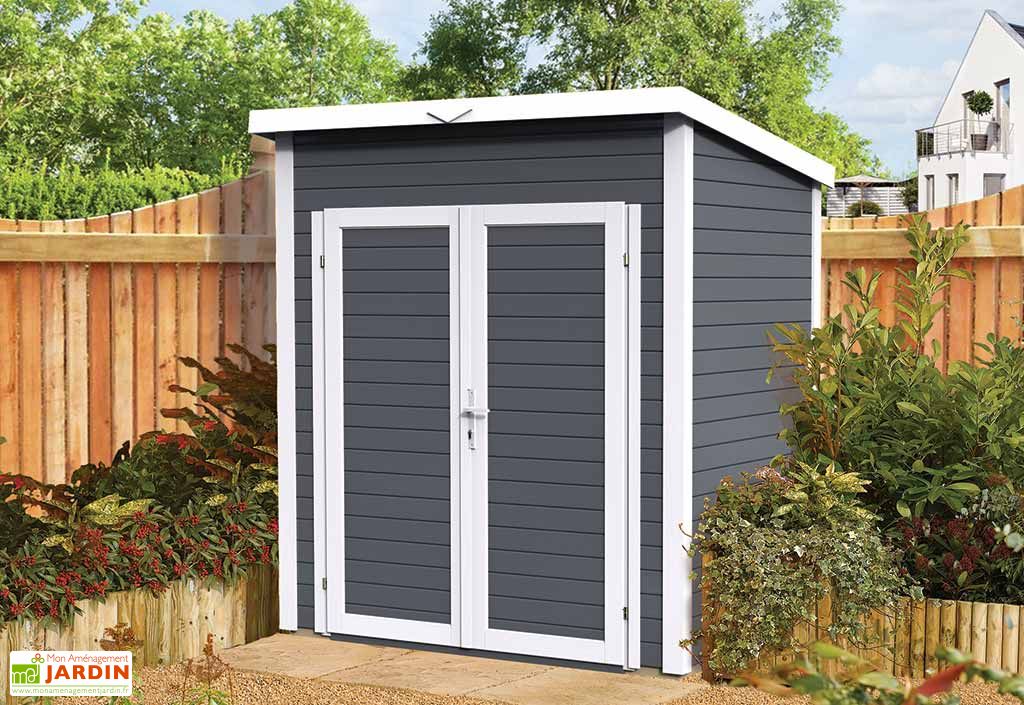 Abri De Jardin Bois 14mm Adossable Skur 1 121x181x211cm Baltic