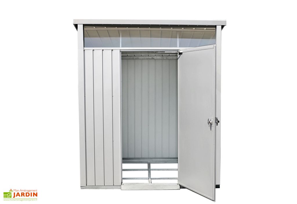 abri de jardin en acier galvanise duramax modern 4 m gris silver duramax