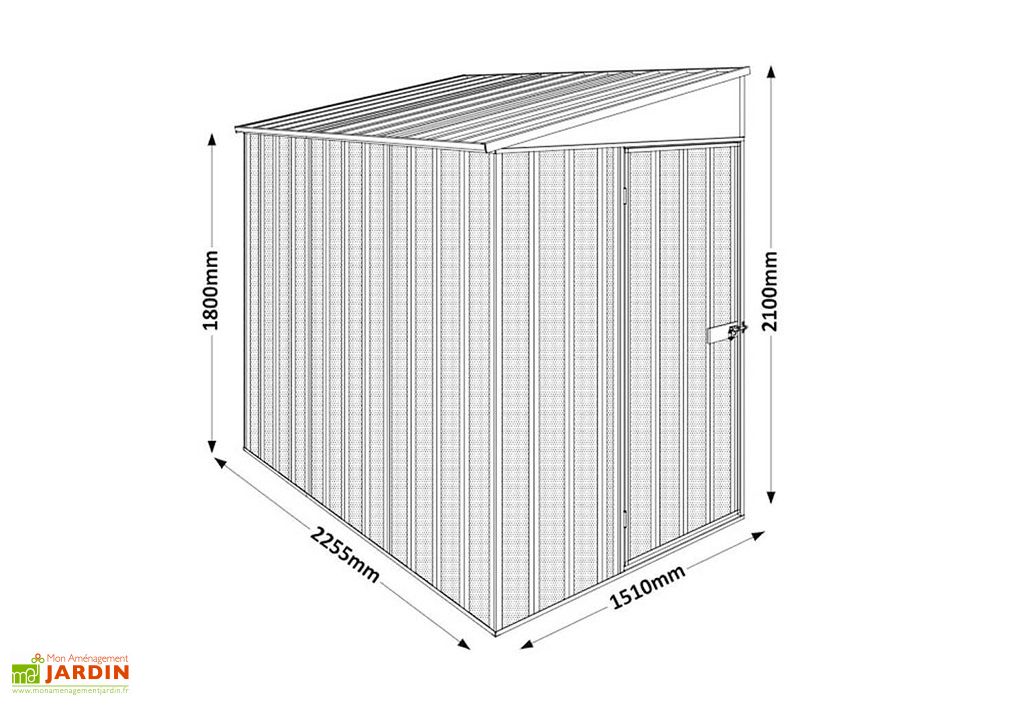 abri de jardin metal a adosser 0 35 mm gris anthracite 3 m easyshed