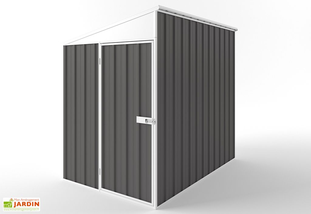 Abri De Jardin Metal A Adosser 0 35 Mm Gris Anthracite 3 M Easyshed