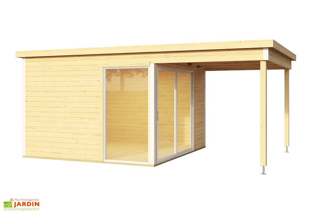 Abri De Jardin Avec Auvent En Bois D Epicea Brut Domeo 2 14 M
