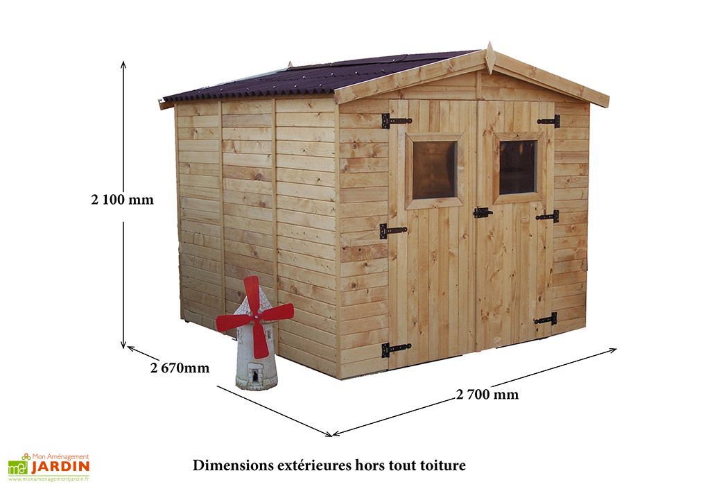 abri de jardin bois eden 2 4x2 4 16mm plancher habrita