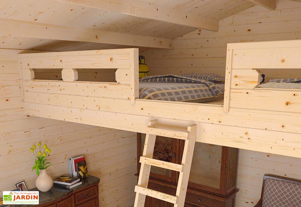 Abri De Jardin En Bois Jasmin 44 Mm Mezzanine 470x470cm Abri De Jardin En Bois Jasmin 44 Mm Mezzanine 470x470cm Forest Style