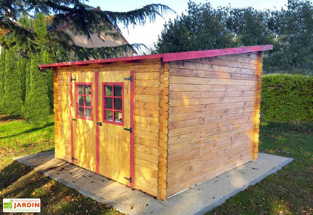 Abri De Jardin En Bois Avec Toiture 1 Pente 300x300cm Sens Au