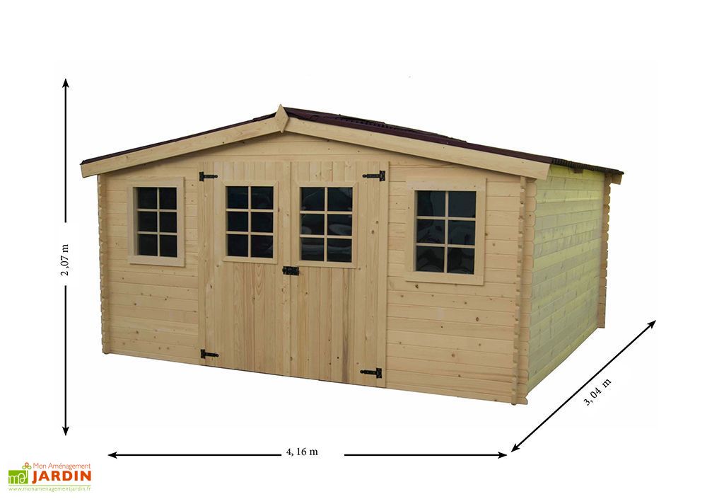 abri de jardin en bois d epicea brut 12 m habrita