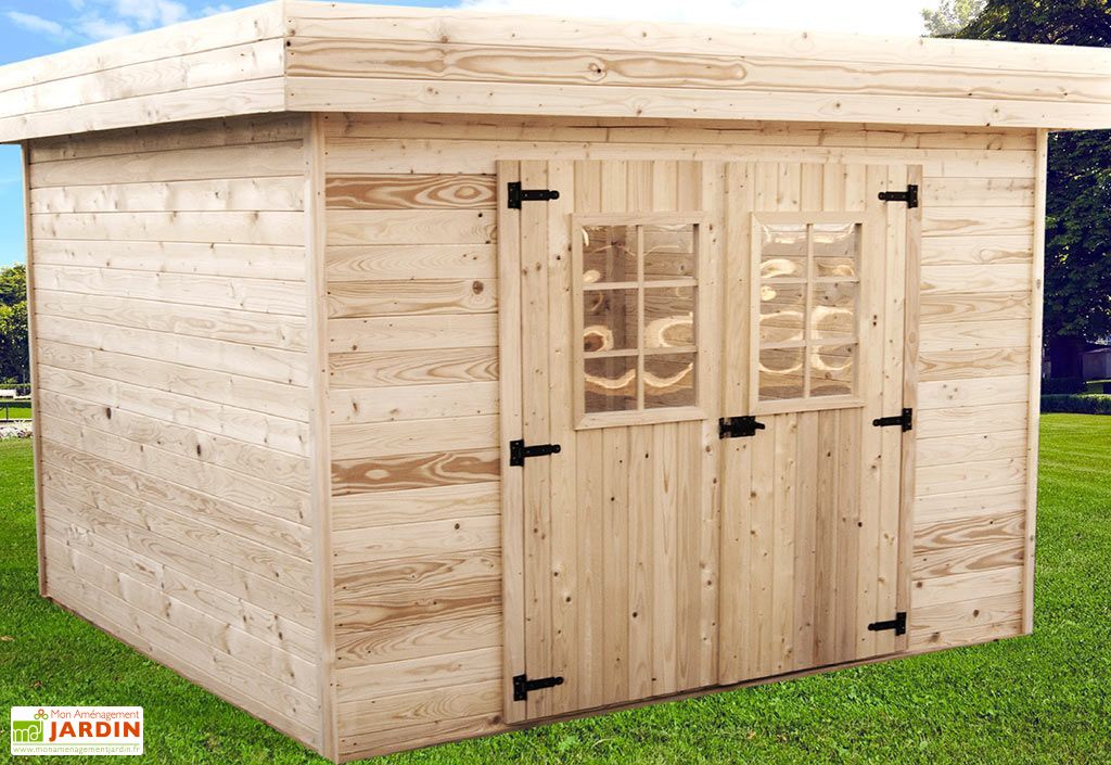 abri de jardin en bois d epicea brut 7 m habrita