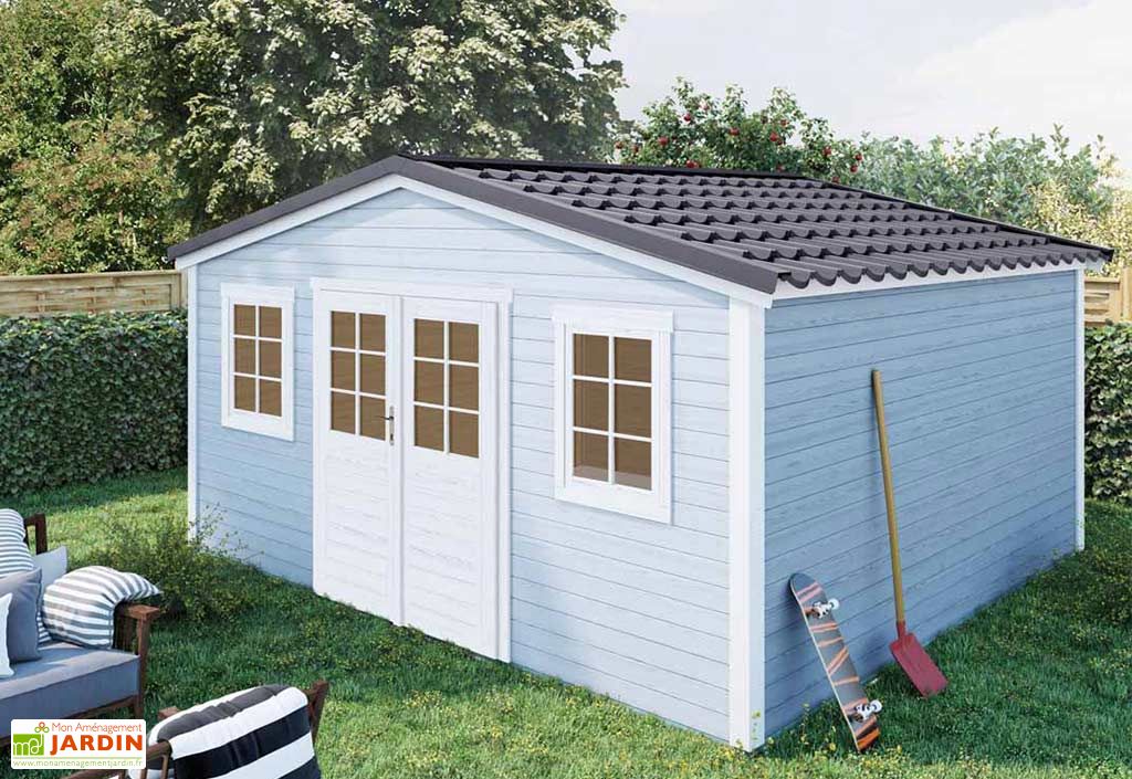 abri de jardin en bois d epicea brut shelty 18 m forest style