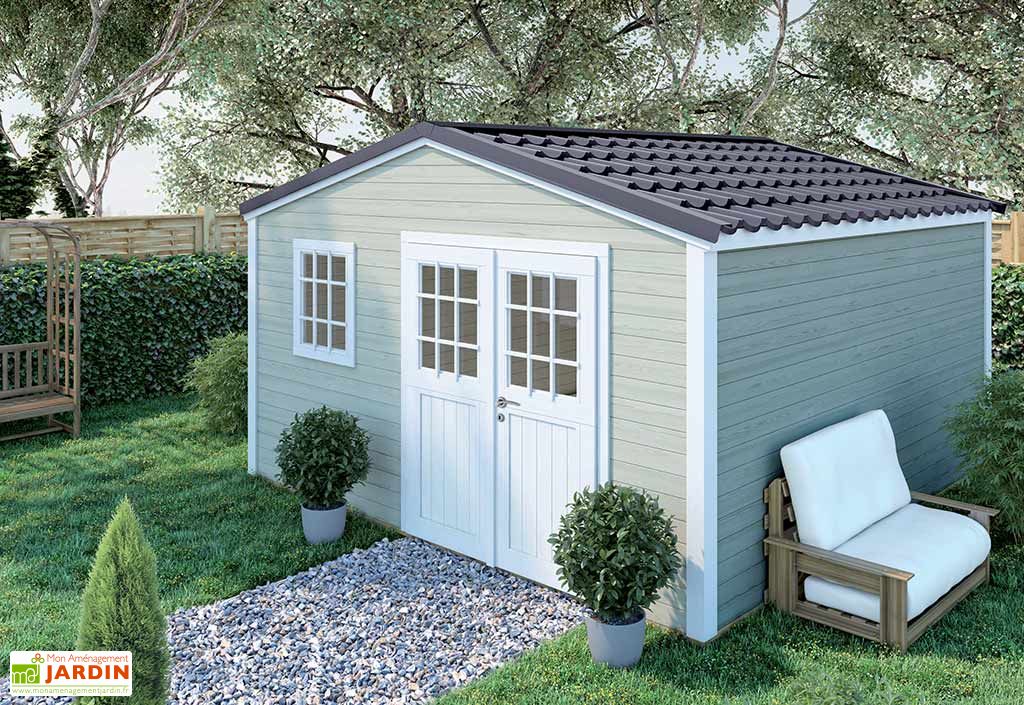 abri de jardin en bois d epicea brut shelty 16 m forest style