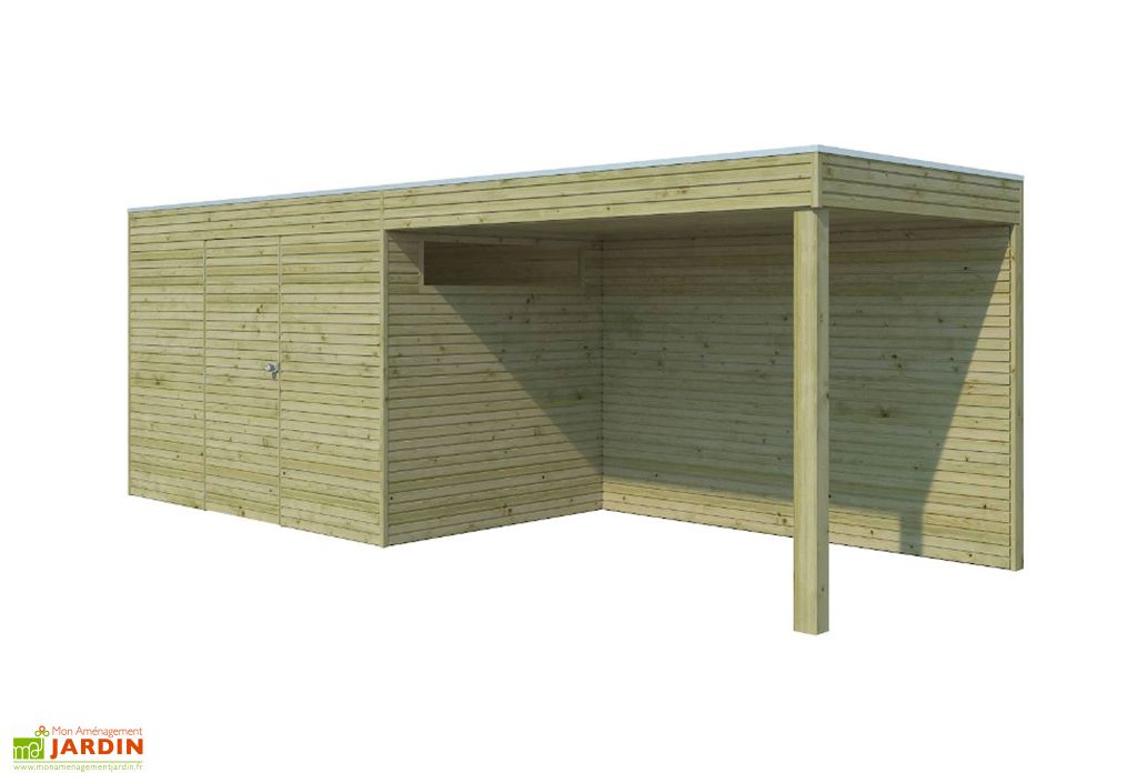 Abri De Jardin En Bois D Epicea Traite Extension Qube 12 M