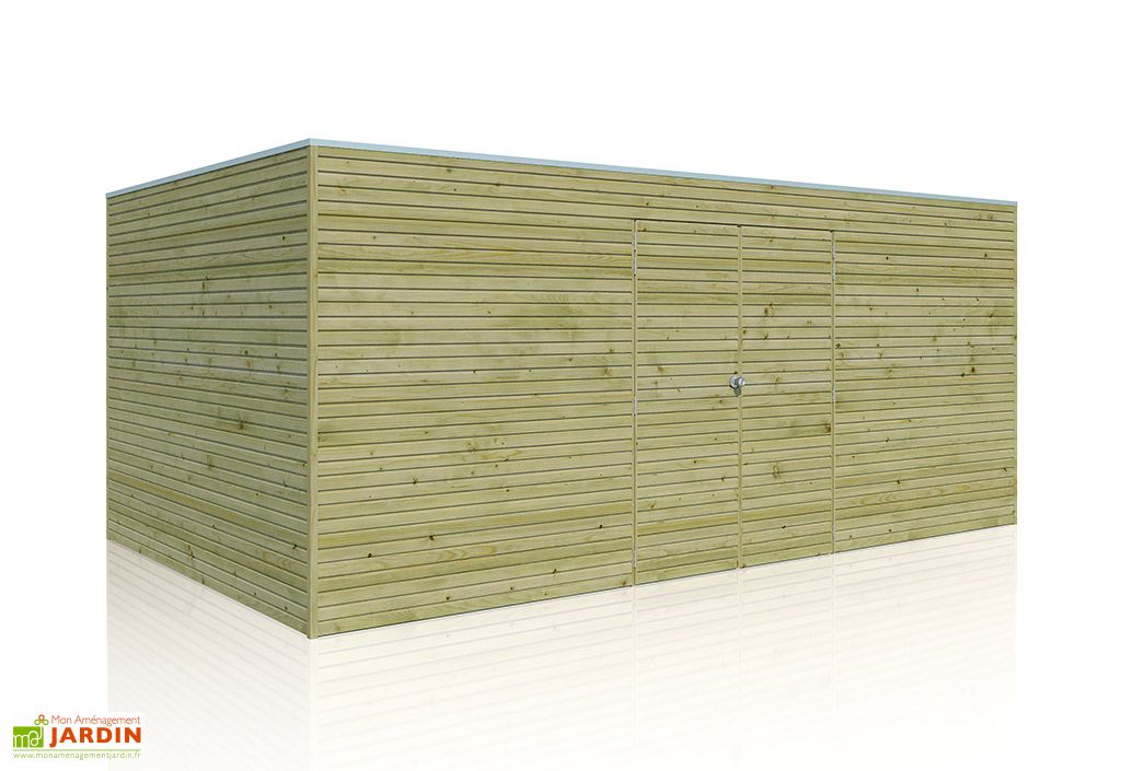 abri de jardin en bois d epicea traite qube 15 m gardenas