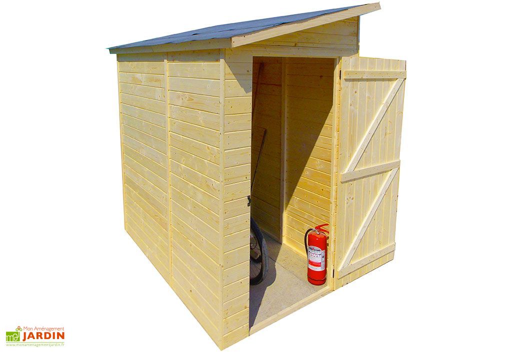 Abri De Jardin Adosse En Bois 16 Mm 223 X 130 X 220 Cm Habrita