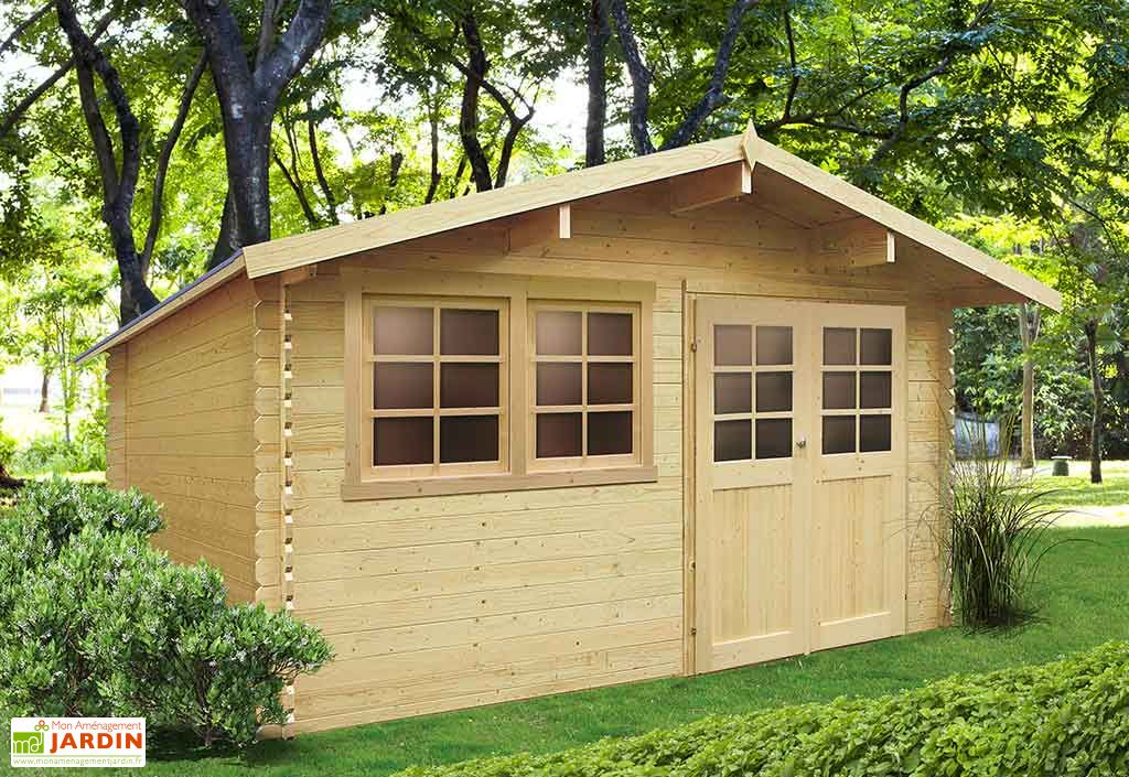 Abri De Jardin En Bois Niort 28mm 418 X 298 Cm Traite En Option