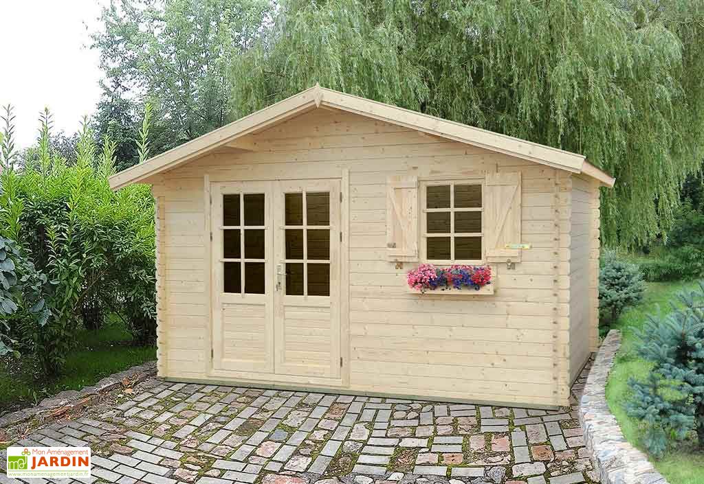 Abri De Jardin Bois Raisin 398x398x263 44 Mm Galanis