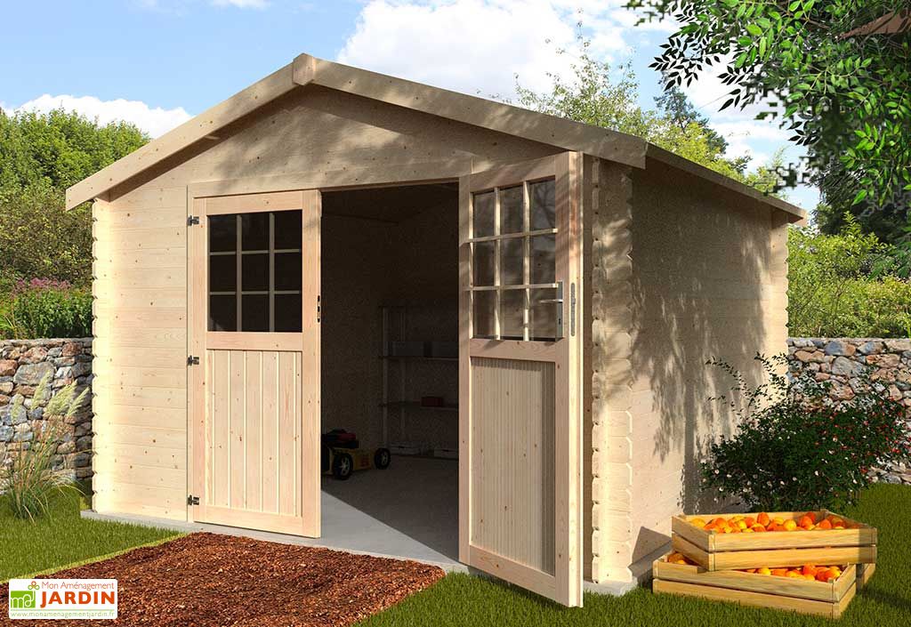 abri de jardin en bois de sapin brut flovene 10 6 m decor et jardin