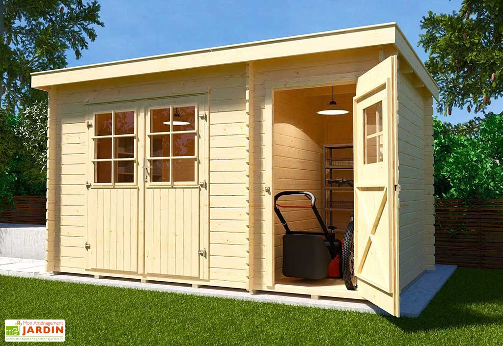 Abri De Jardin En Bois 28 Mm 7 M Avec Toit Plat Weka