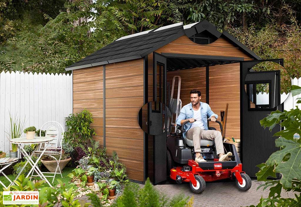 Abri De Jardin Keter En Resine Aspect Bois 6 5 M Woodium 759 Keter
