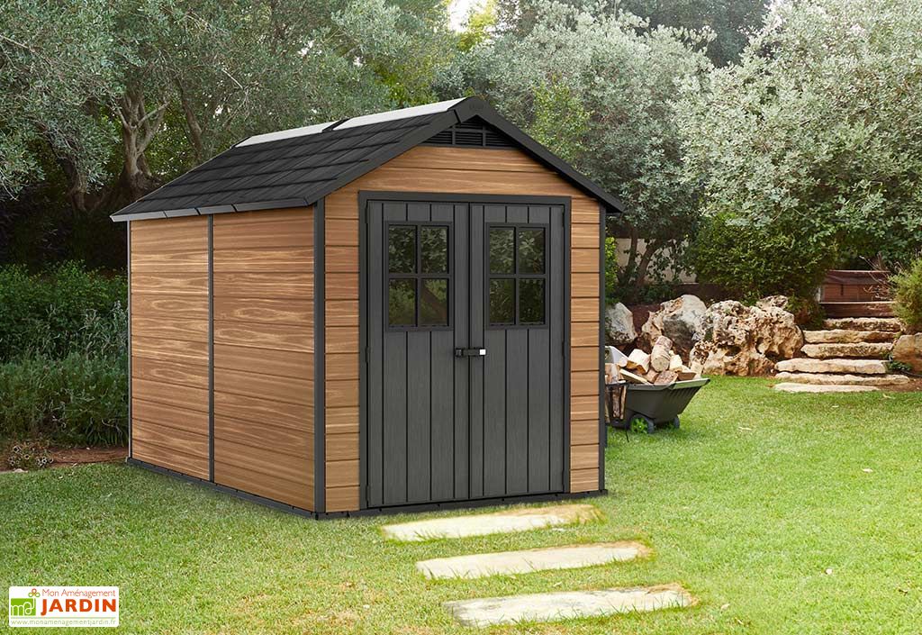 Abri De Jardin Keter En Resine Aspect Bois 6 5 M Woodium 759 Keter