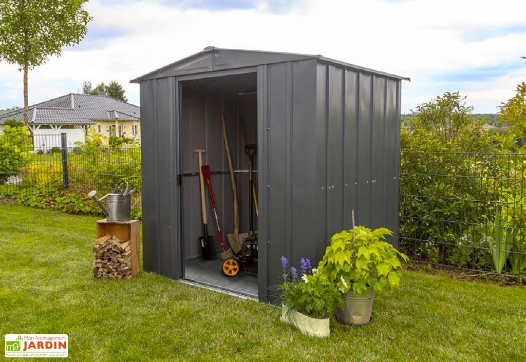 Abri De Jardin En Metal Gris Spacemaker Acier Galvanise 3 M