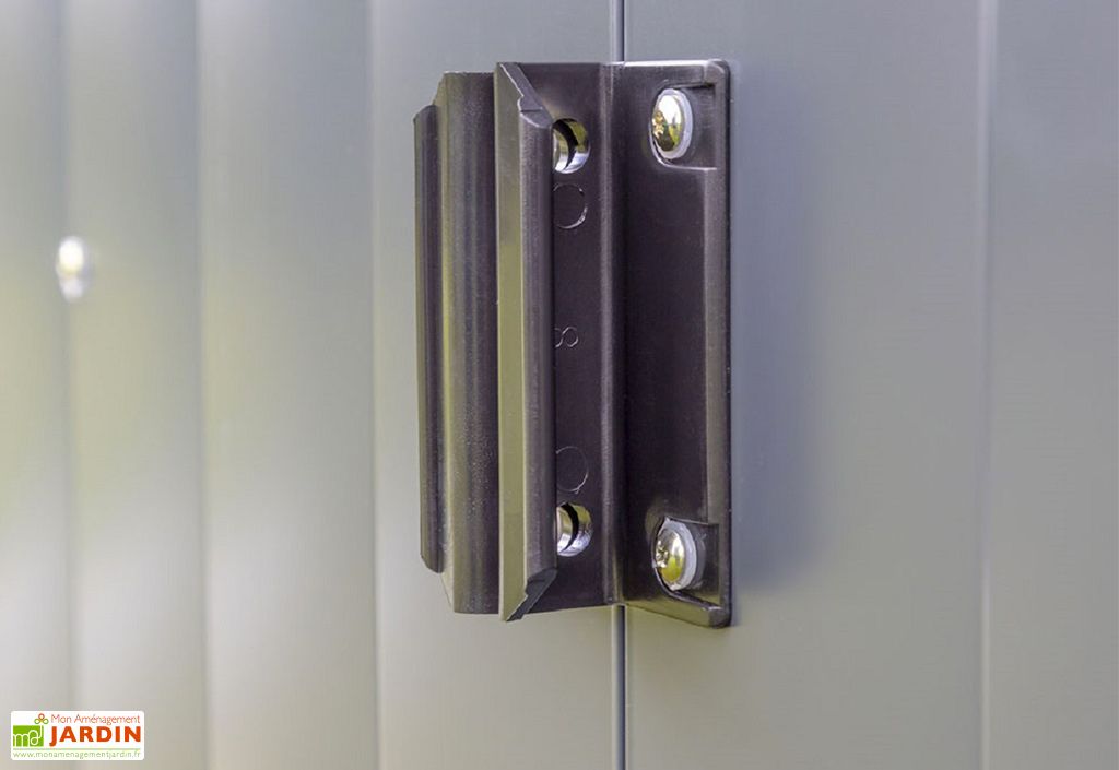 abri de jardin en metal gris spacemaker acier galvanise 3 5 m spacemaker