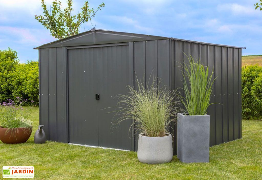 Abri De Jardin En Metal Gris Spacemaker Acier Galvanise 7 M Spacemaker