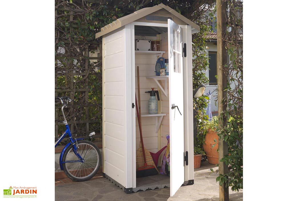 Abri De Jardin Mural En Pvc Evo 80 Beige 82x82cm Garofalo