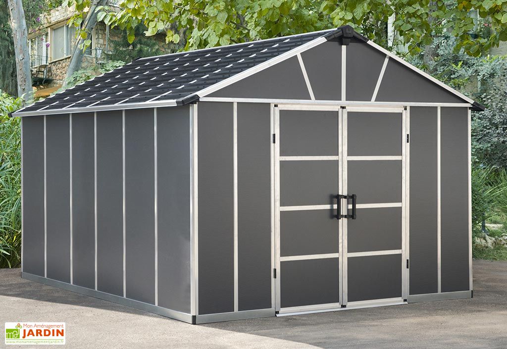 abri de jardin en polycarbonate et aluminium yukon 11 m canopia