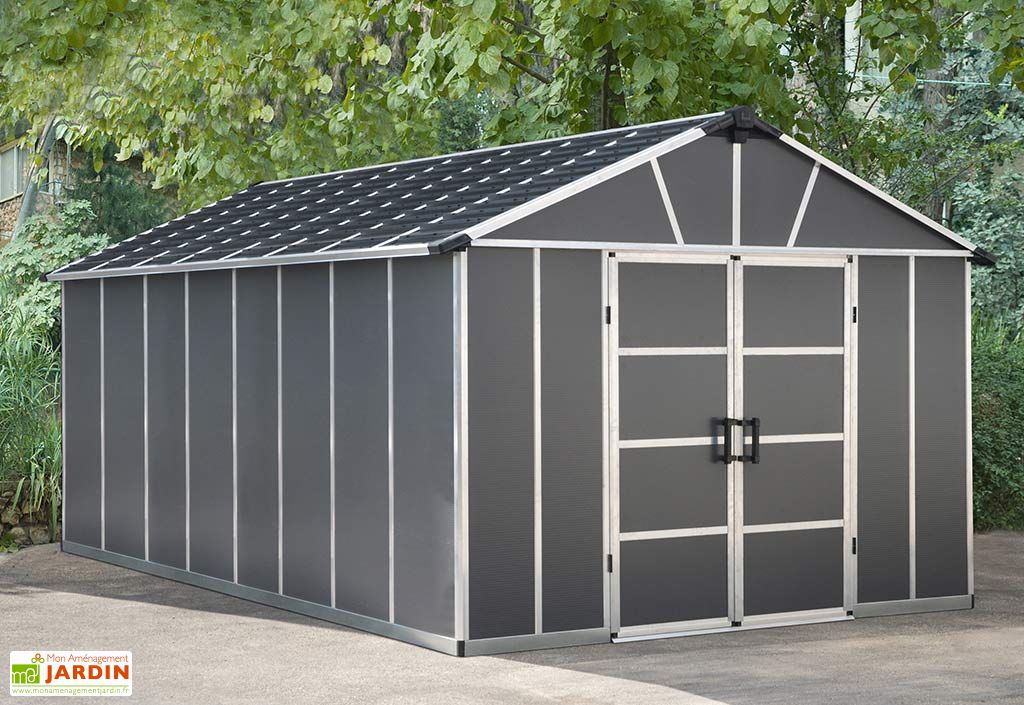 abri de jardin en polycarbonate et aluminium yukon 15 m canopia