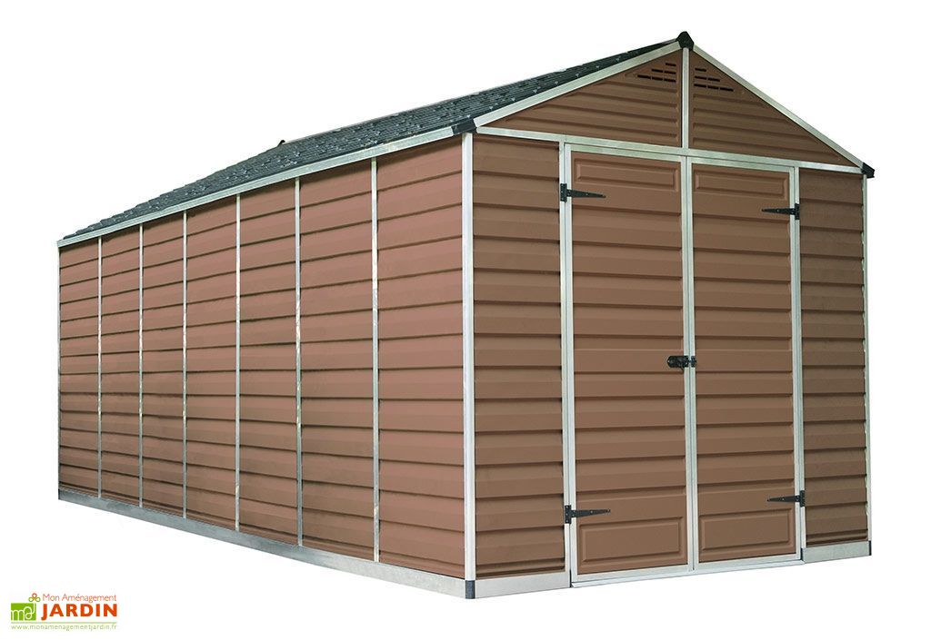 Abri de Jardin en Polycarbonate 5 x 2 m - Skylight Amber ...