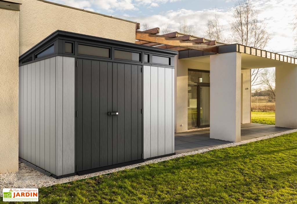 Abri De Jardin Pvc Brossium 97 Avec Toit En Monopente Keter