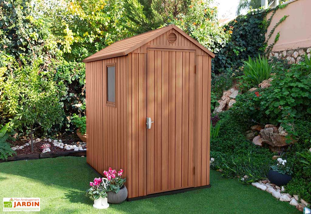 abri de jardin en resine imitation bois darwin 46 2 2 m keter
