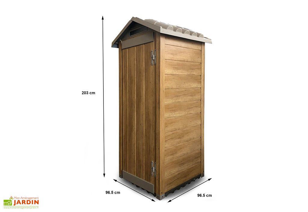 Abri De Jardin En Resine Imitation Bois Evo 80 0 9 M Habrita
