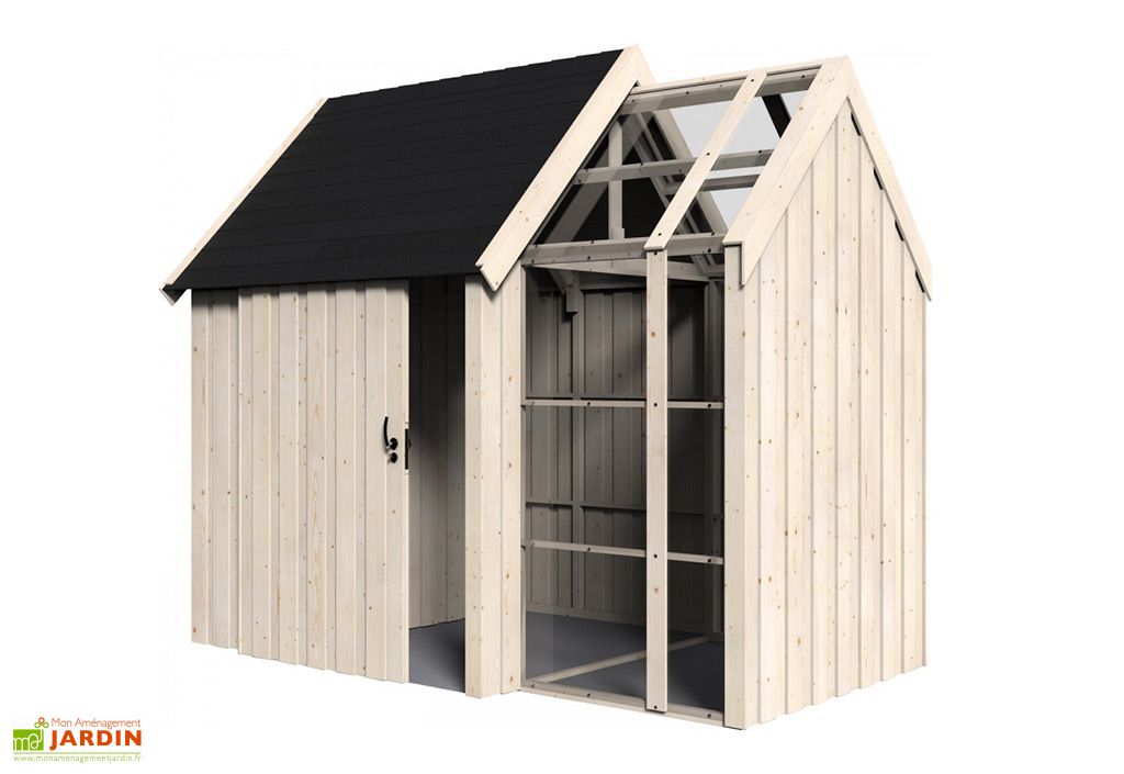 Abri De Jardin En Bois Et Serre Vertigo 28 Mm Decor Et Jardin