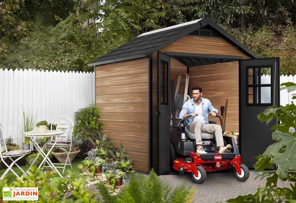 Abri De Jardin Keter En Resine Aspect Bois 5 M Woodium 757 Keter