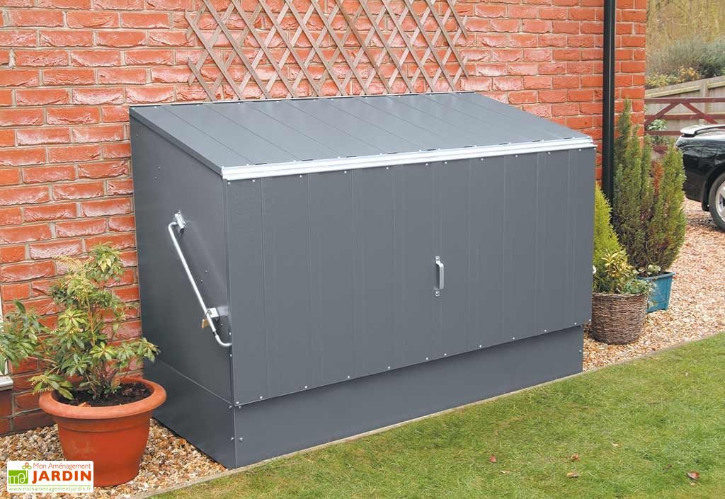 Coffre De Rangement Metal Velos Anthracite 196x89x133 Trimetals