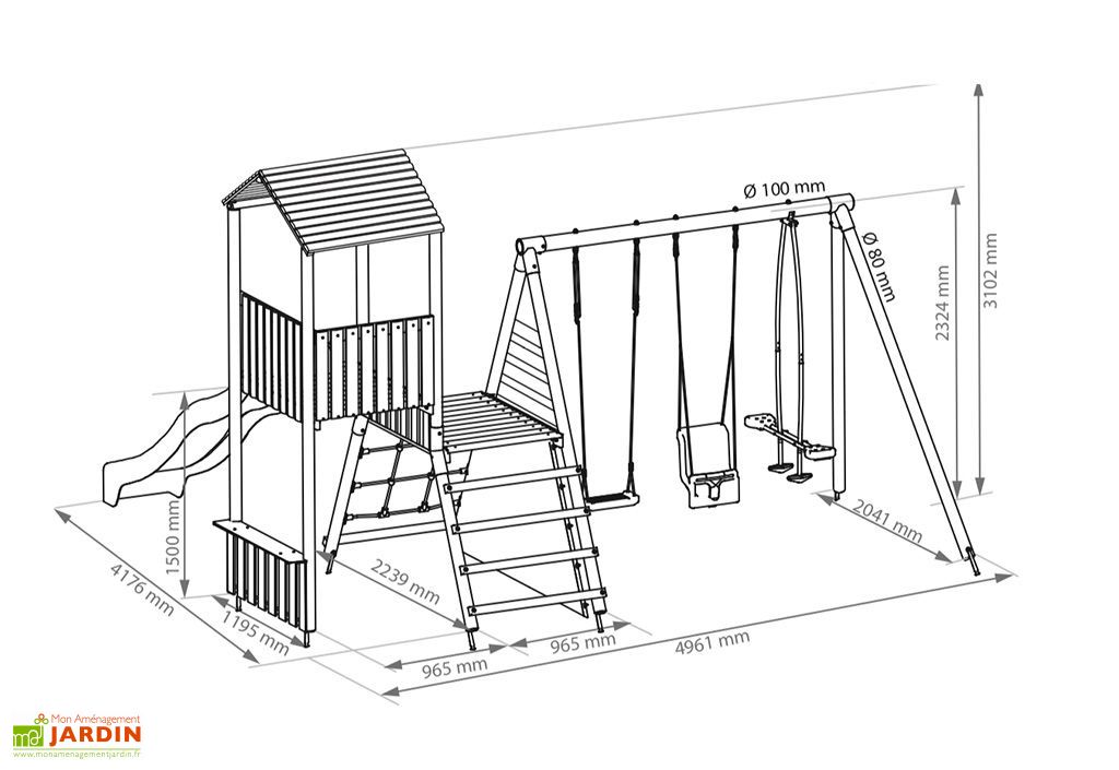 Portique Aire De Jeux Lombarde Soulet