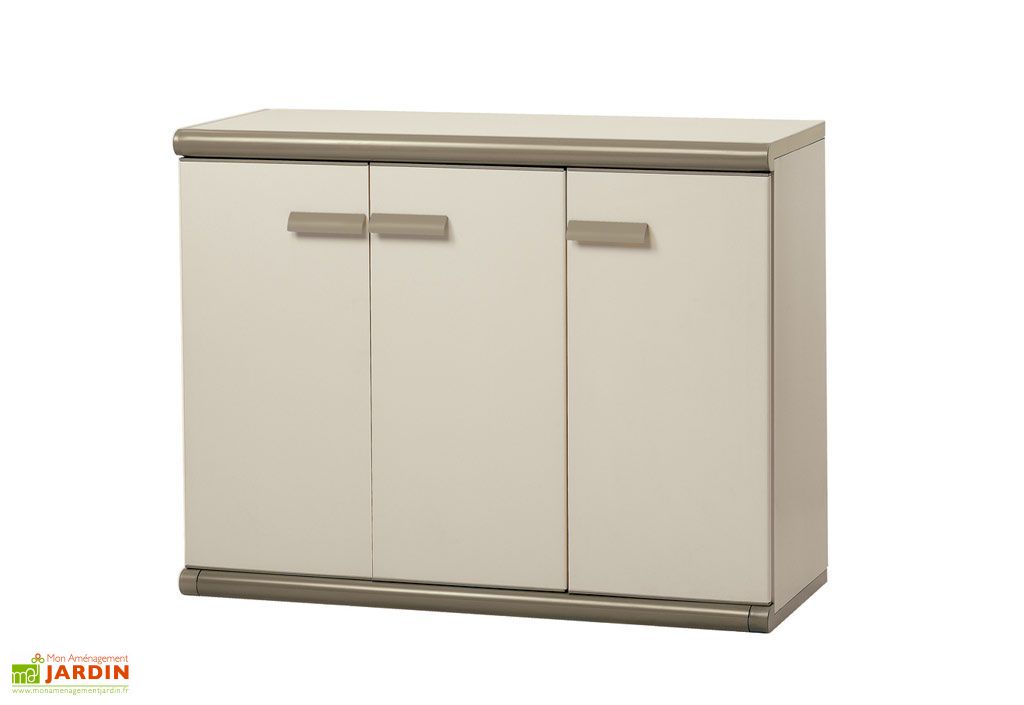 Armoire de Rangement Résine Basse 3 portes Garofalo.