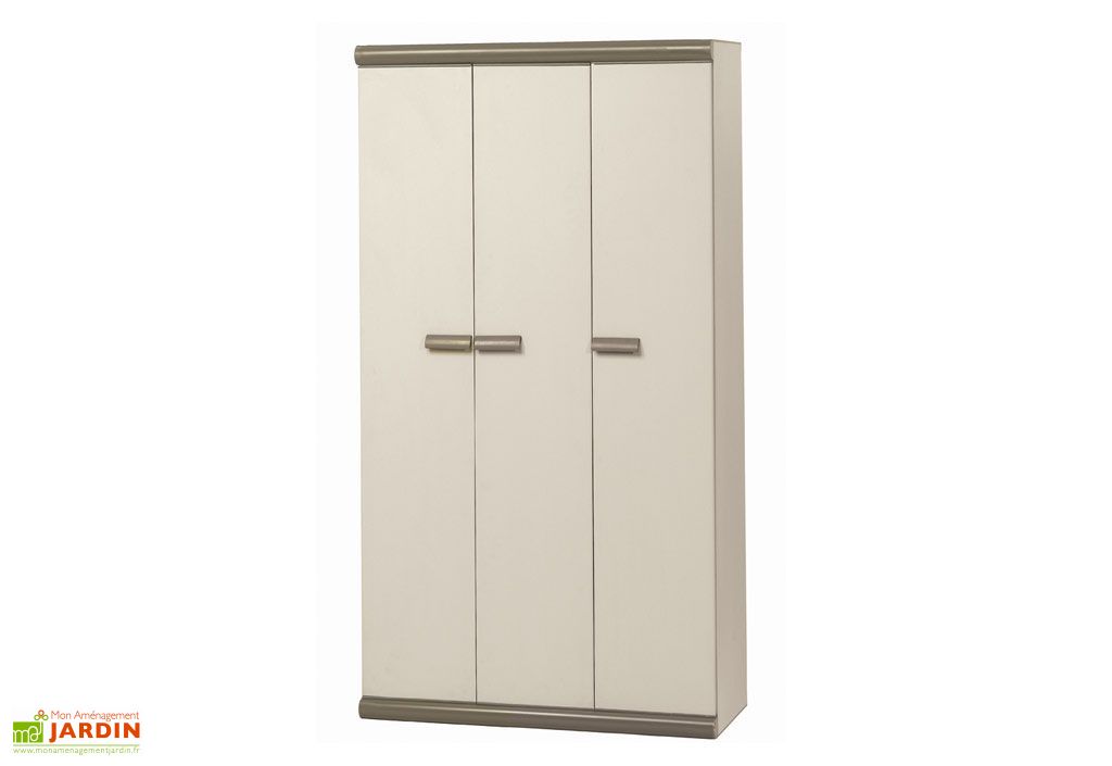 Armoire de Rangement Résine Haute 3 portes Garofalo.