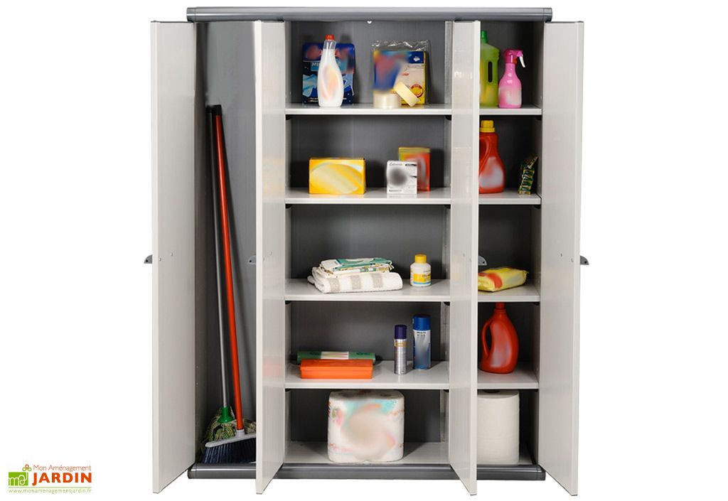 Armoire de Rangement Résine Haute 4 portes Garofalo.