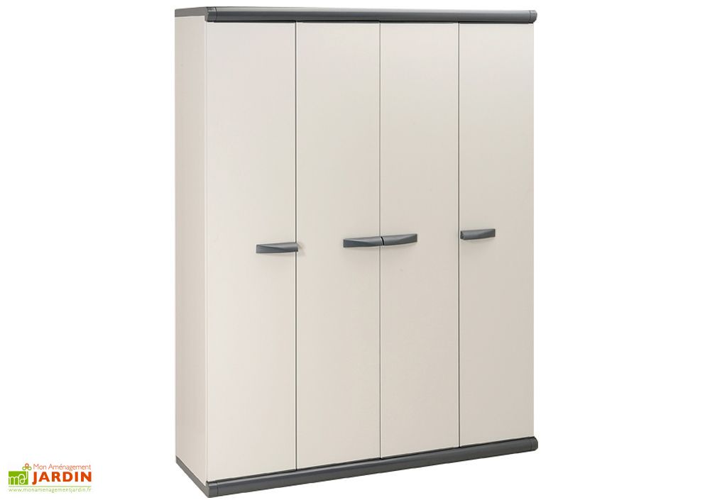 Armoire de Rangement Résine Haute 4 portes Garofalo.
