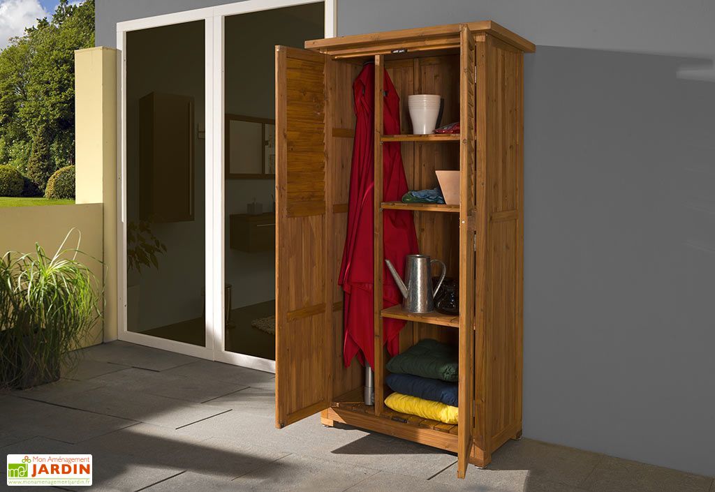 Armoire de Jardin Bois (43x80x180) Weka