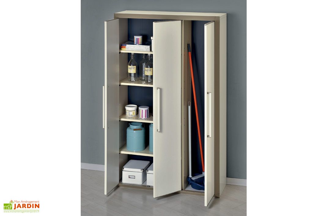 Armoire de Rangement Résine Haute Modulable 3 portes ...