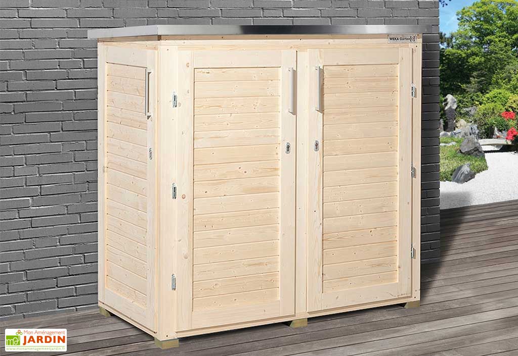 Armoire de jardin en bois d’épicéa 1,2 m² Weka